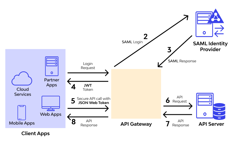 SAML and api