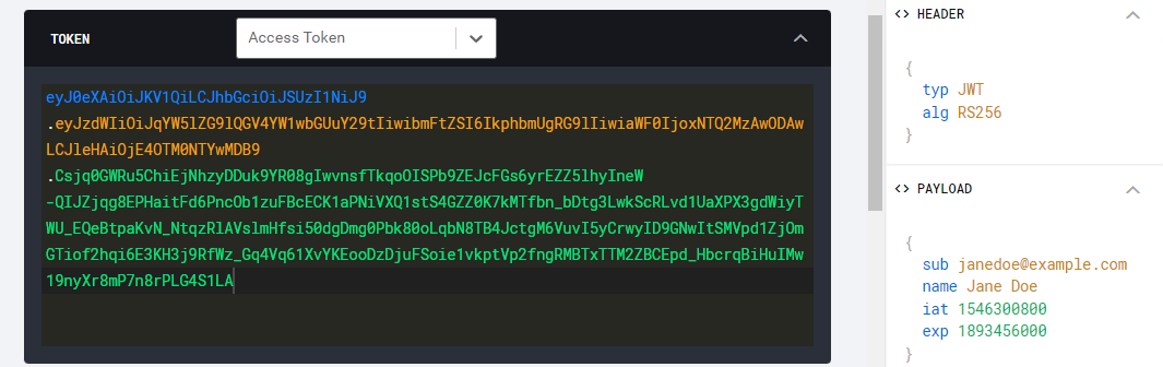oauth 2 example token
